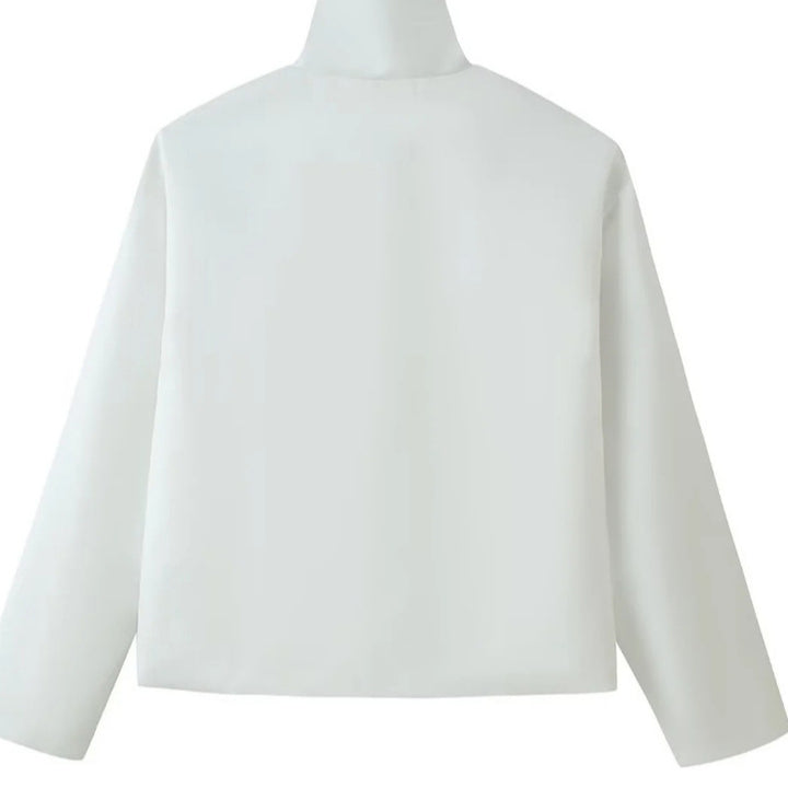 Damen Kurztaillierter Blouson mit hohem Funnelkragen und Tunnelzugtaillierung Echo Archiv