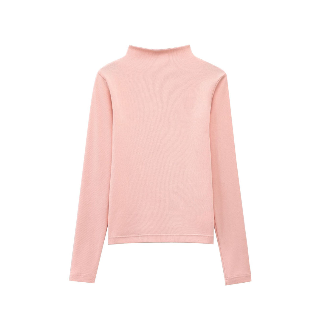 Damen nan schmal geschnittener Stretch-Rollkragenpullover aus Feinstrick Echo Archiv