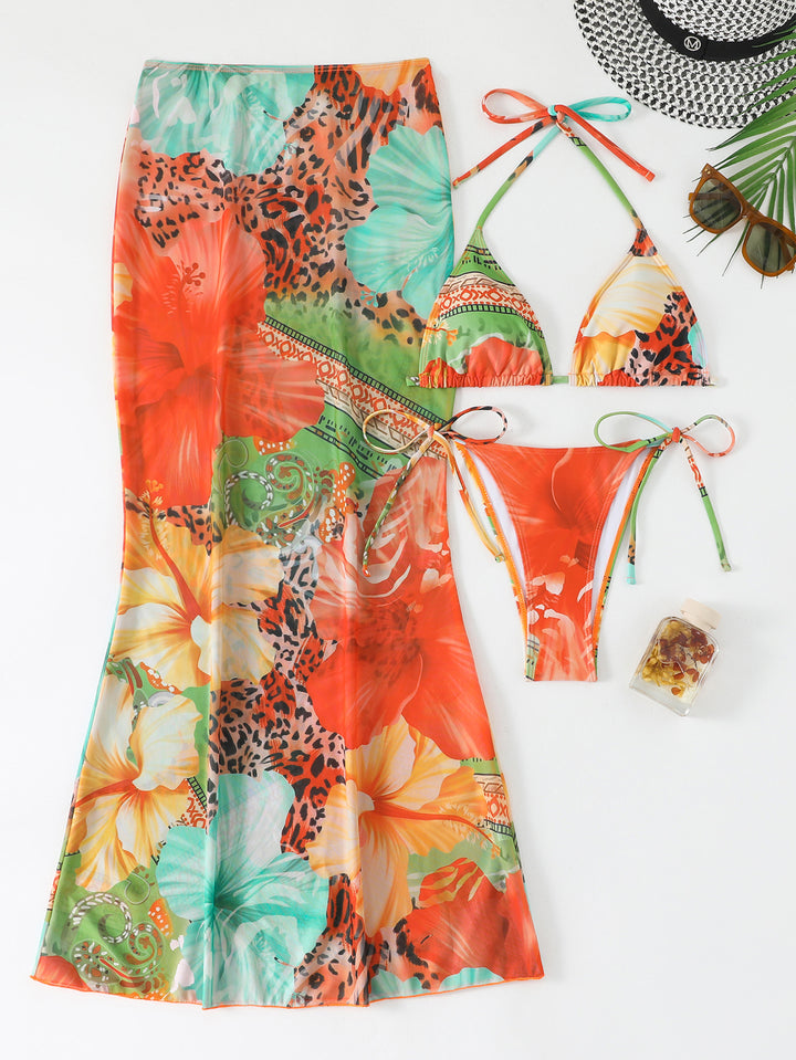 Damen Strandkleid mit blühendem Bikini-Set Echo Archiv