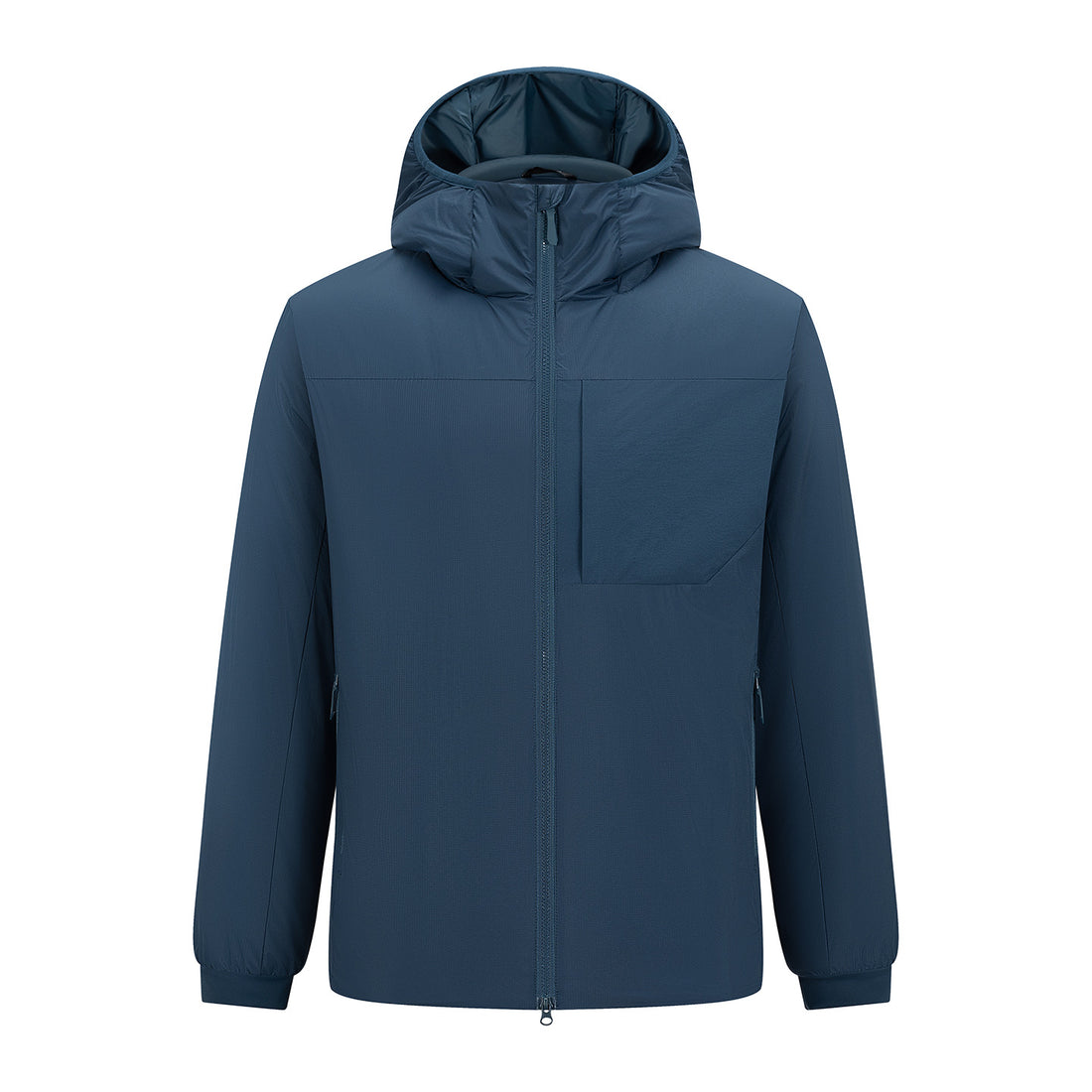 Herren Leichter Kapuzen-Urbanparka mit Zwei-Wege-Reißverschluss und Brusttasche Echoarchiv