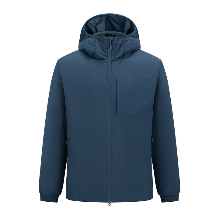Herren Leichter Kapuzen-Urbanparka mit Zwei-Wege-Reißverschluss und Brusttasche Echoarchiv