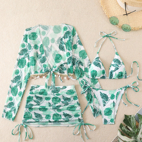 Damen Strand-Badeanzug Set mit eleganter Wickelbluse Echo Archiv