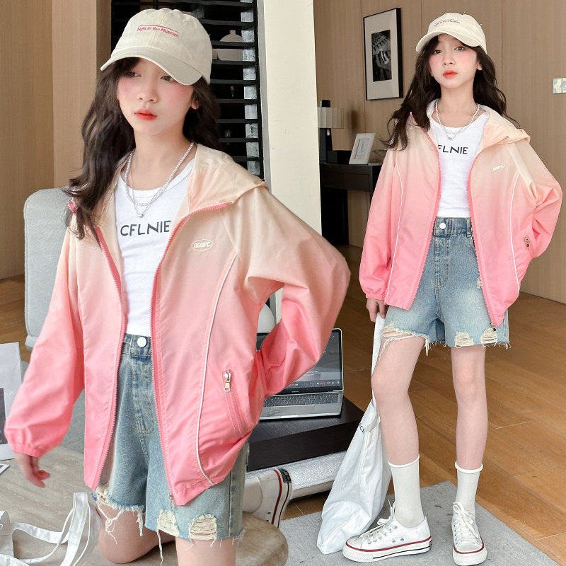 Damen nan leichte Übergangsjacke mit Kapuze elastischen Bündchen und Reißverschlusstaschen Echo Archiv