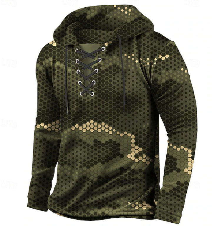 Herren Hooded Sweatshirt mit innovativem Wabenmuster Echoarchiv