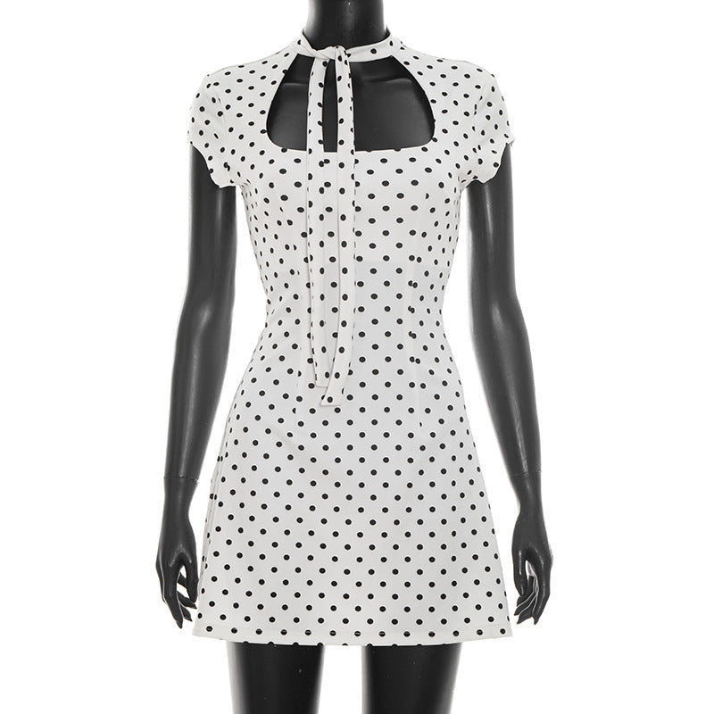 Damen Minikleid mit modischem Schlüssel-Ausschnitt und festem Oberteil Echo Archiv