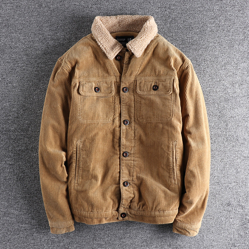 Herren Cordjacke mit kuscheligem Futter und praktischen Taschen Echoarchiv
