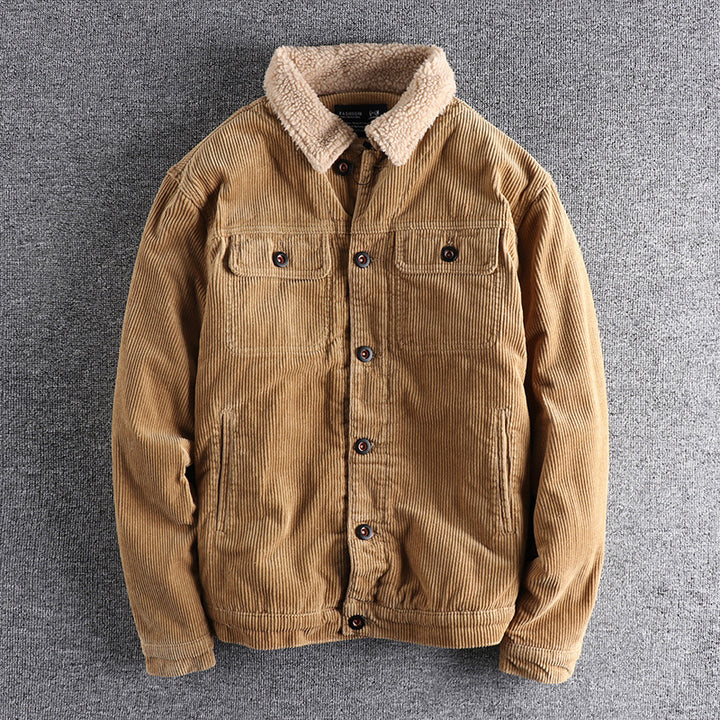 Herren Cordjacke mit kuscheligem Futter und praktischen Taschen Echoarchiv