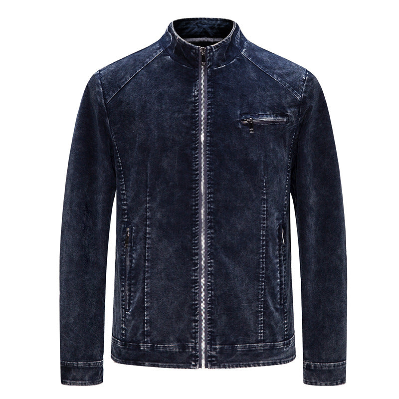 Herren modische Freizeitjacke mit leichtem Denim-Effekt Echoarchiv
