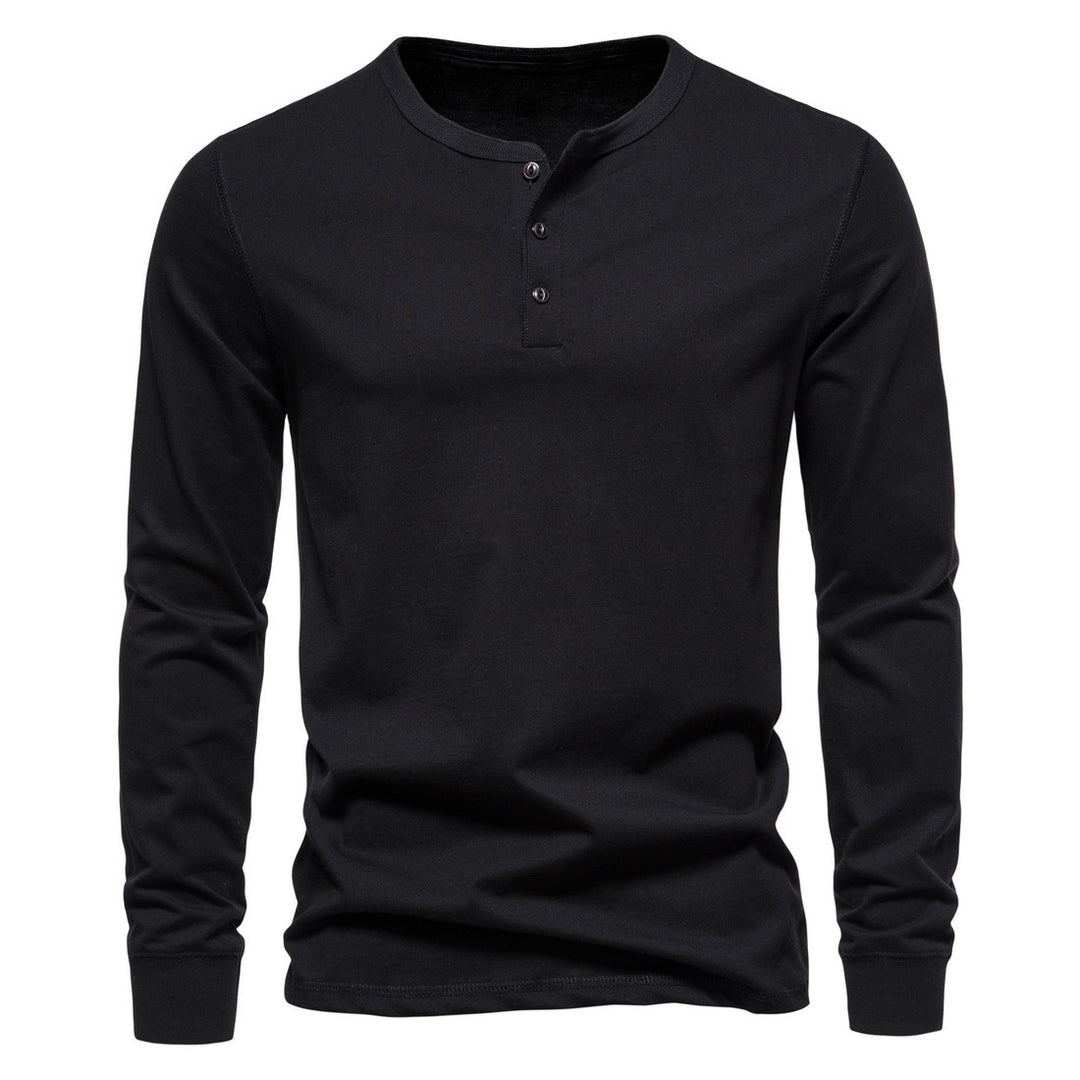 Herren Langarm-Henley-Shirt mit Knopfleiste und hohem Tragekomfort Echoarchiv