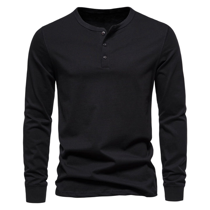 Herren Langarm-Henley-Shirt mit Knopfleiste und hohem Tragekomfort Echoarchiv