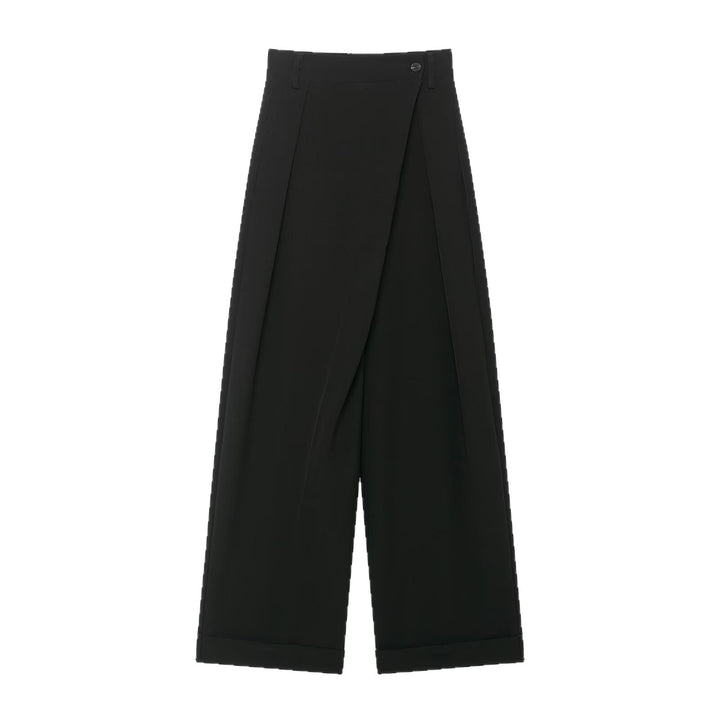 Damen Culotte‑Hose mit Wickel‑Front und weitem Bein Echoarchiv