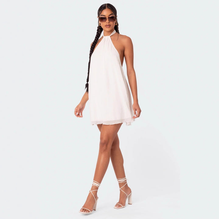 Damen Freizeitkleid mit Halterneck und fließendem Schnitt Echo Archiv