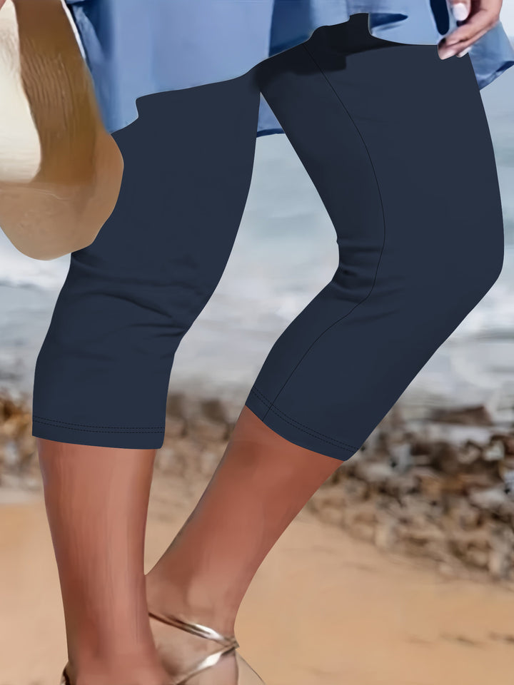 Damen Capri-Biker-Shorts mit hohem Bund und stützender Kompression echoarchiv-