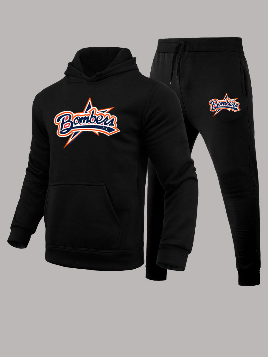 Herren Kapuzenpullover und Jogginghose Set mit sportlichem Logo-Design Echoarchiv