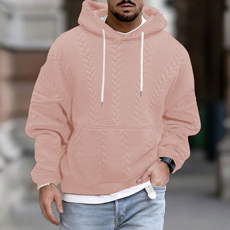 Herren Modischer Grobstrick Kapuzenpullover – Cavarno