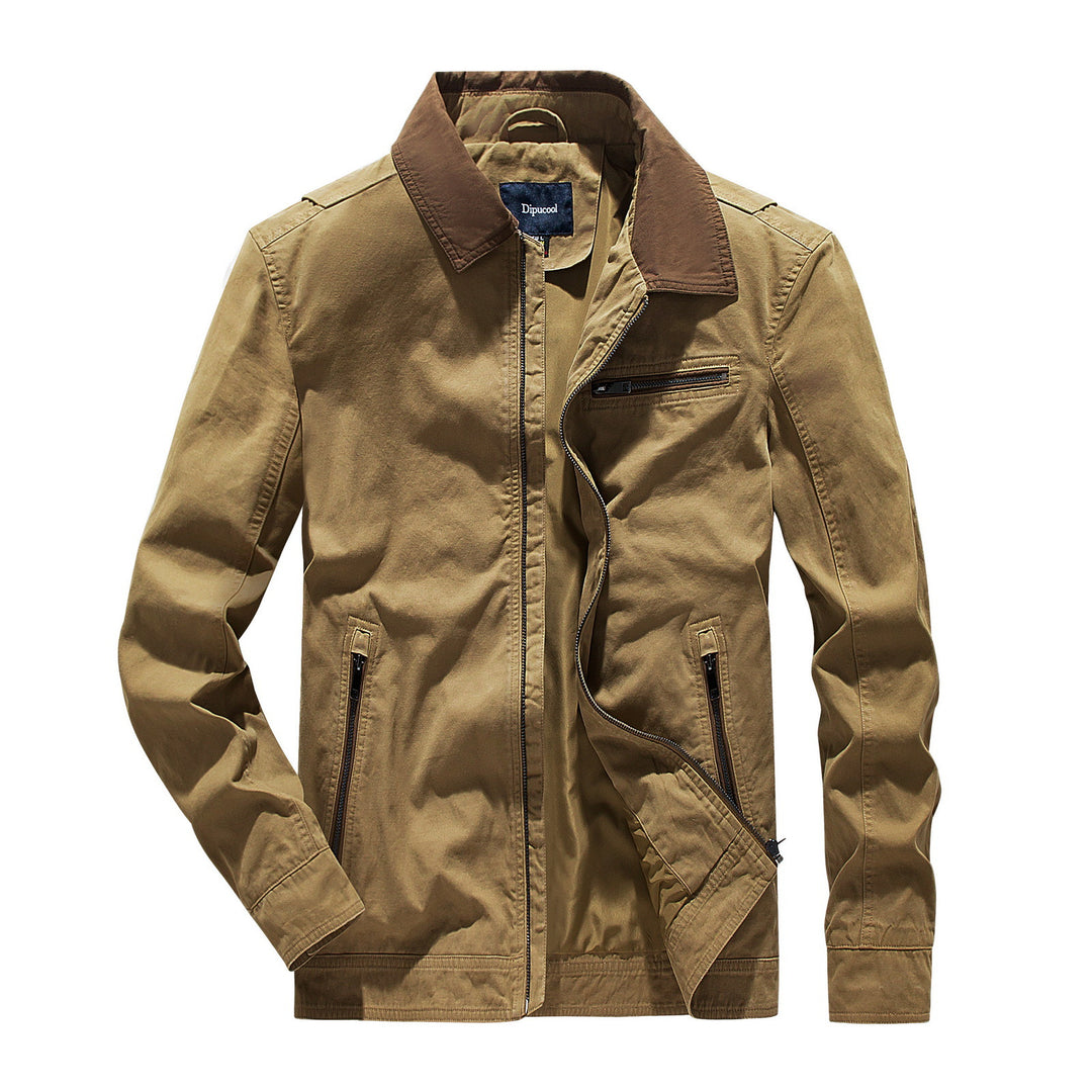 Herren modische Übergangsjacke mit auffälligem Kragen Echoarchiv
