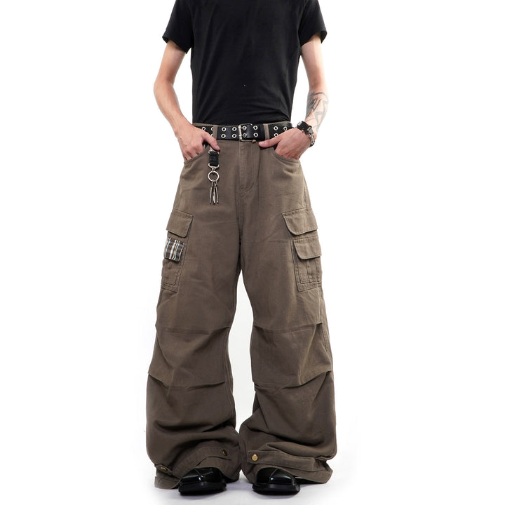 Herren Weitgeschnittene Cargo-Hose mit Taschen Echoarchiv