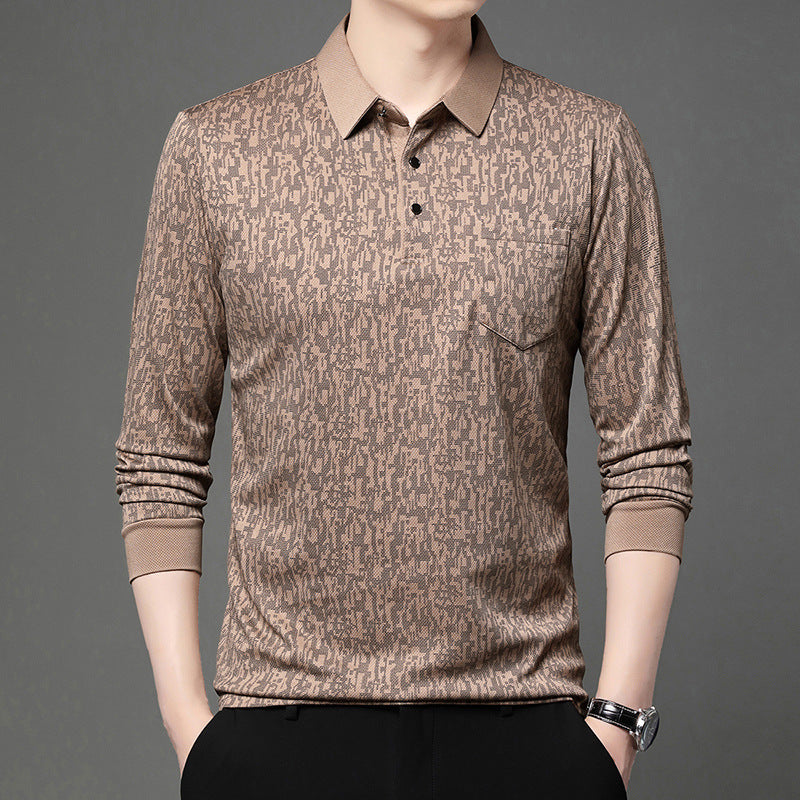 Herren Poloshirt mit grafischem Motiv und atmungsaktivem Funktionsmaterial Echoarchiv