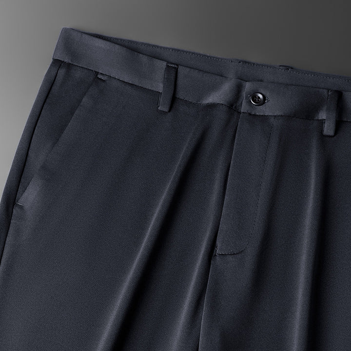 Herren Taillierte Anzughose mit Bügelfalte, Stretch und verdeckten Taschen Echoarchiv