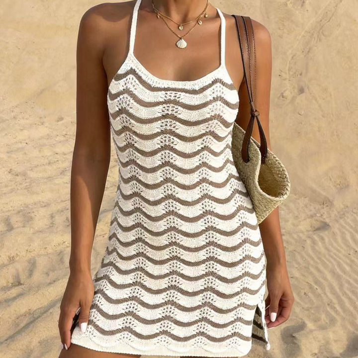 Damen Häkel-Strandkleid mit Wellenmuster Echo Archiv