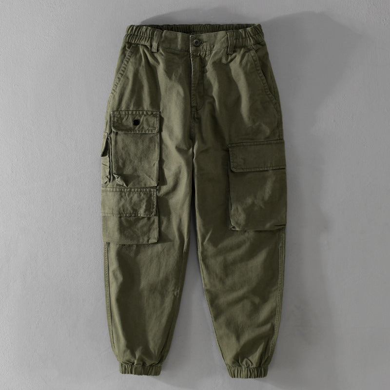 Herren Utility-Cargo-Jogger mit verstärkten Beintaschen und elastischem Knöchelbund Echoarchiv