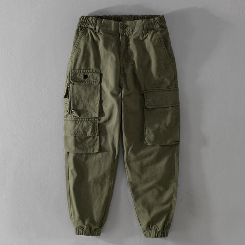 Herren Utility-Cargo-Jogger mit verstärkten Beintaschen und elastischem Knöchelbund Echoarchiv