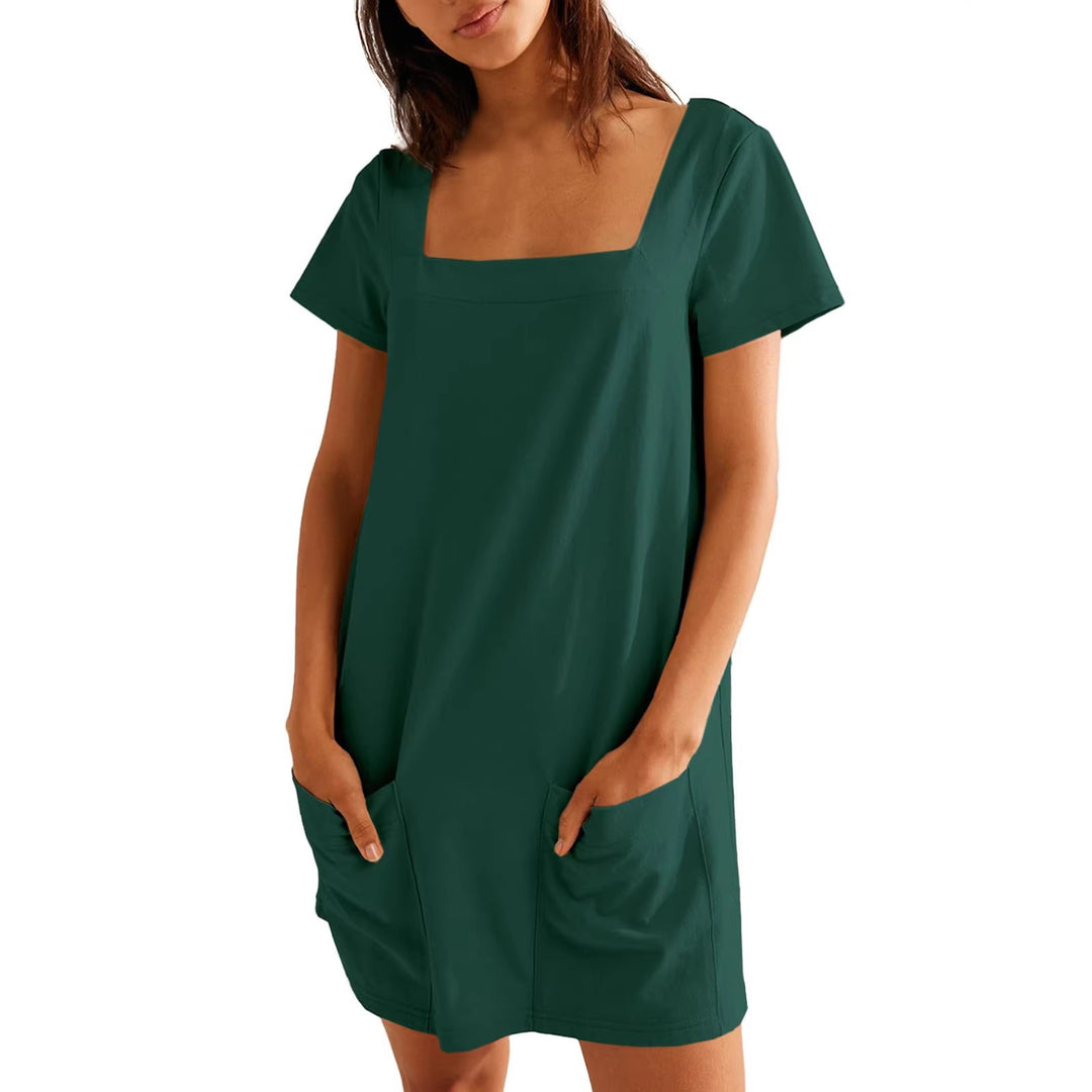 Damen Bequemes Freizeitkleid mit Taschen Echo Archiv