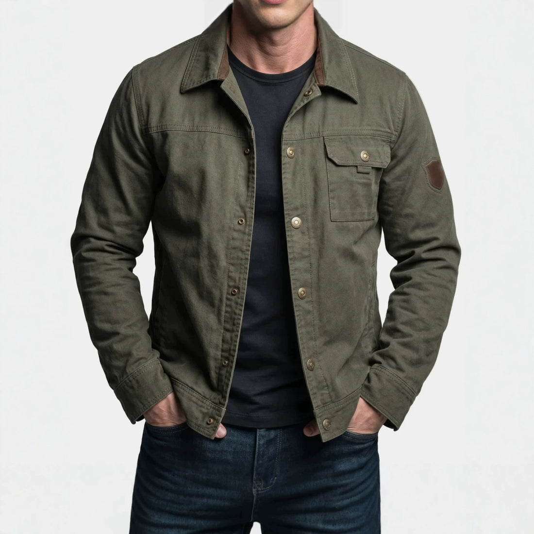 Herren Stilvolle Baumwolljacke – Taviero