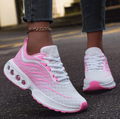 Damen nan sportive Strick-Laufschuhe mit belüfteter Luftkammersohle und ergonomischer Abrollsohle Echo Archiv