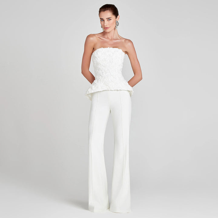 Damen Elegantes Peplum-Top mit ausgestellter Hose Echo Archiv
