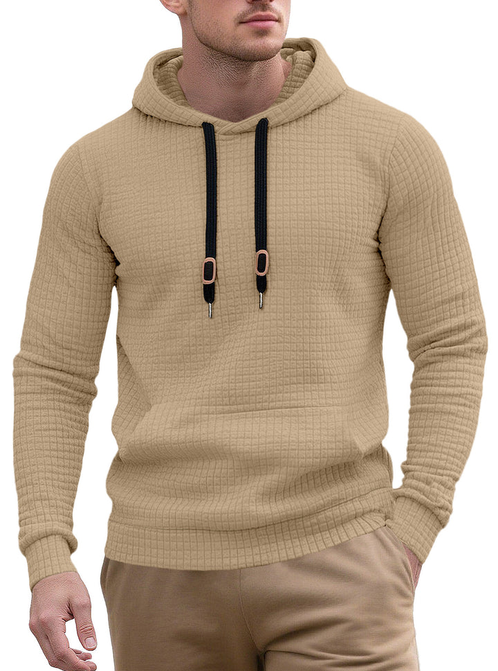 Herren Hoodie mit strukturierter Oberfläche und modischem Design Echoarchiv