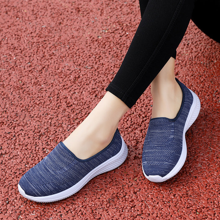 Damen nan leichte Slipper-Walkingschuhe mit atmungsaktivem gestricktem Obermaterial Echo Archiv
