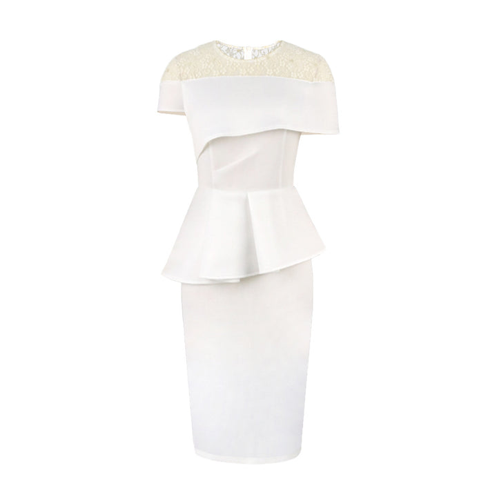 Damen Elegantes Peplum-Kleid mit Spitze Echo Archiv