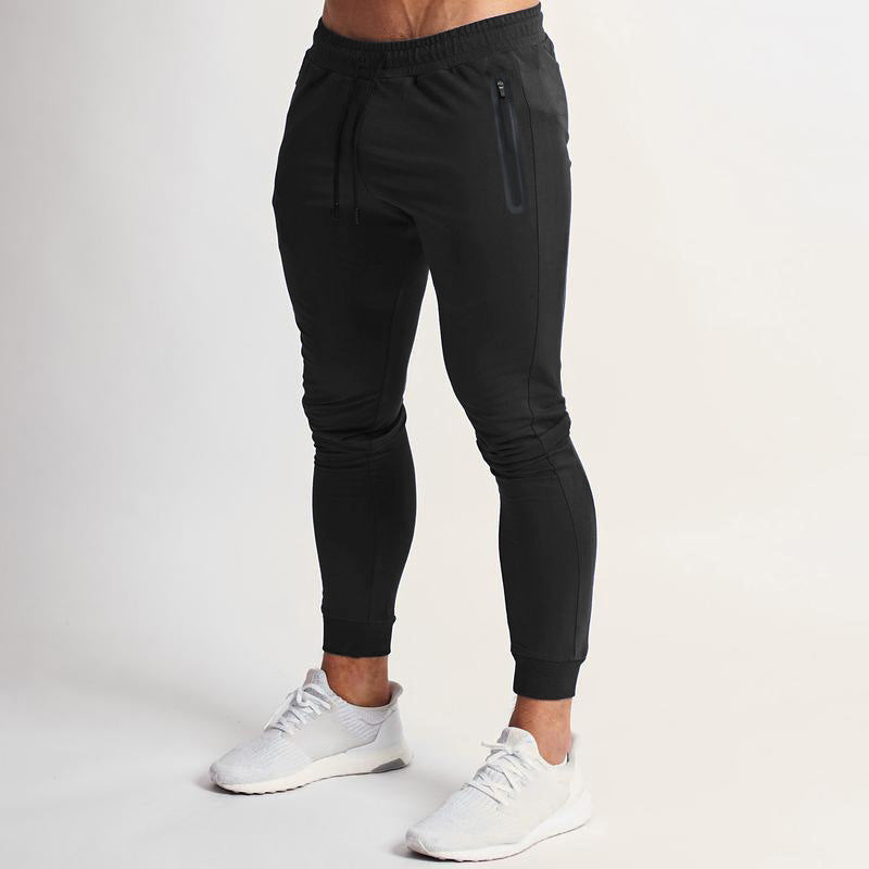 Herren Slim Fit Jogginghose mit Reißverschlusstaschen und elastischem Bund Echoarchiv