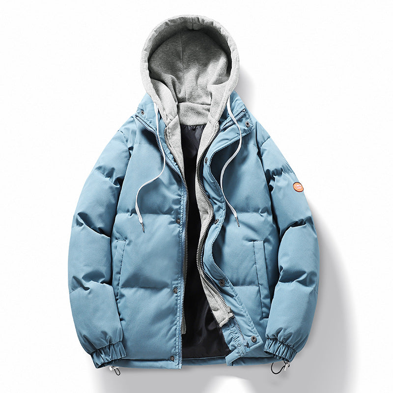 Herren gesteppte Winterjacke mit abnehmbarer Kapuze und Innenfutter Echoarchiv