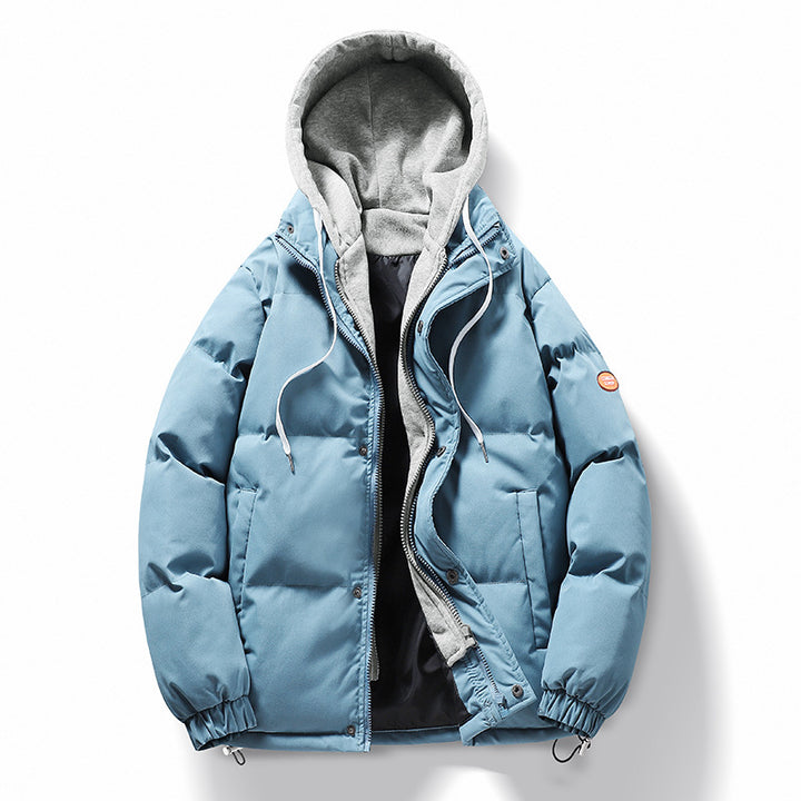 Herren gesteppte Winterjacke mit abnehmbarer Kapuze und Innenfutter Echoarchiv