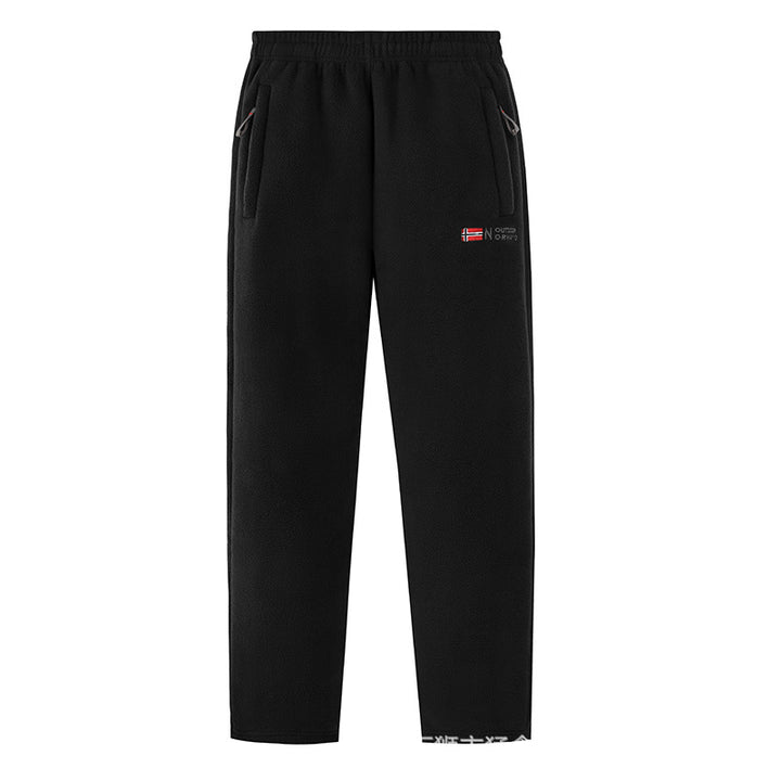 Damen Bequeme Thermo-Fleece-Jogginghose mit Gummibund und Reißverschlusstaschen Echo Archiv