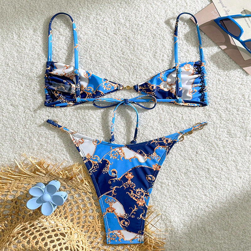Damen Triangel-Bikini mit dekorativen Schmuckdetails Echo Archiv