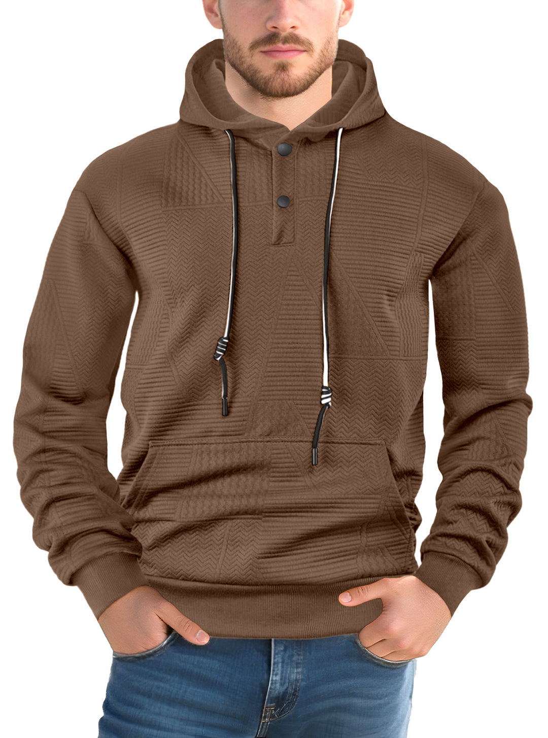 Herren Hoodie mit strukturiertem Design Echoarchiv