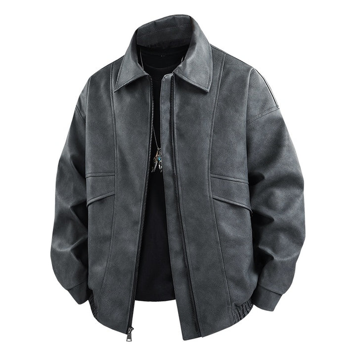 Herren Übergangsjacke im lässigen Vintage-Stil mit seitlichen Eingrifftaschen und elastischen Bündchen Echoarchiv