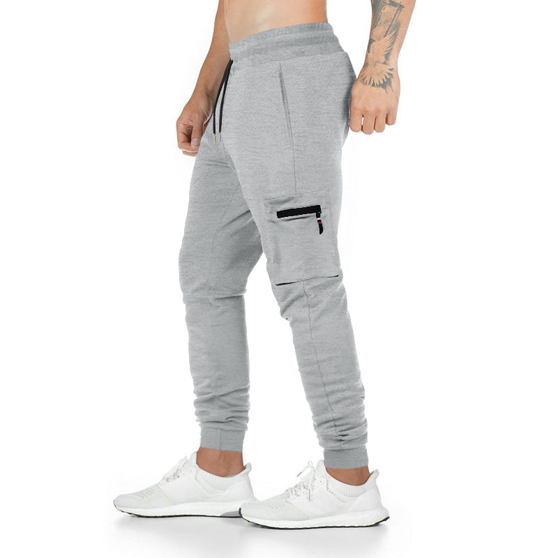 Herren Sportliche Cargo-Hose mit seitlichen Reißverschlusstaschen und elastischem Bund Echoarchiv