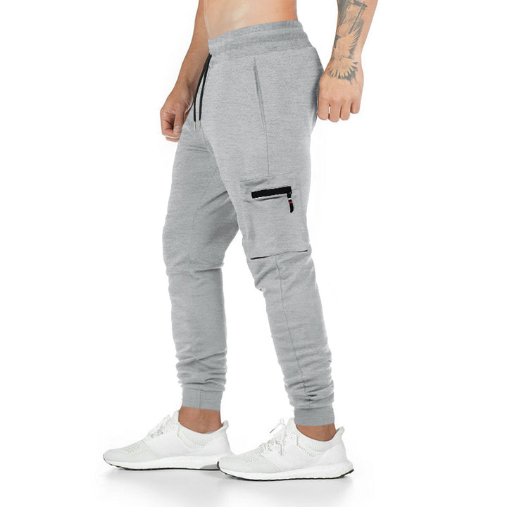 Herren Sportliche Cargo-Hose mit seitlichen Reißverschlusstaschen und elastischem Bund Echoarchiv