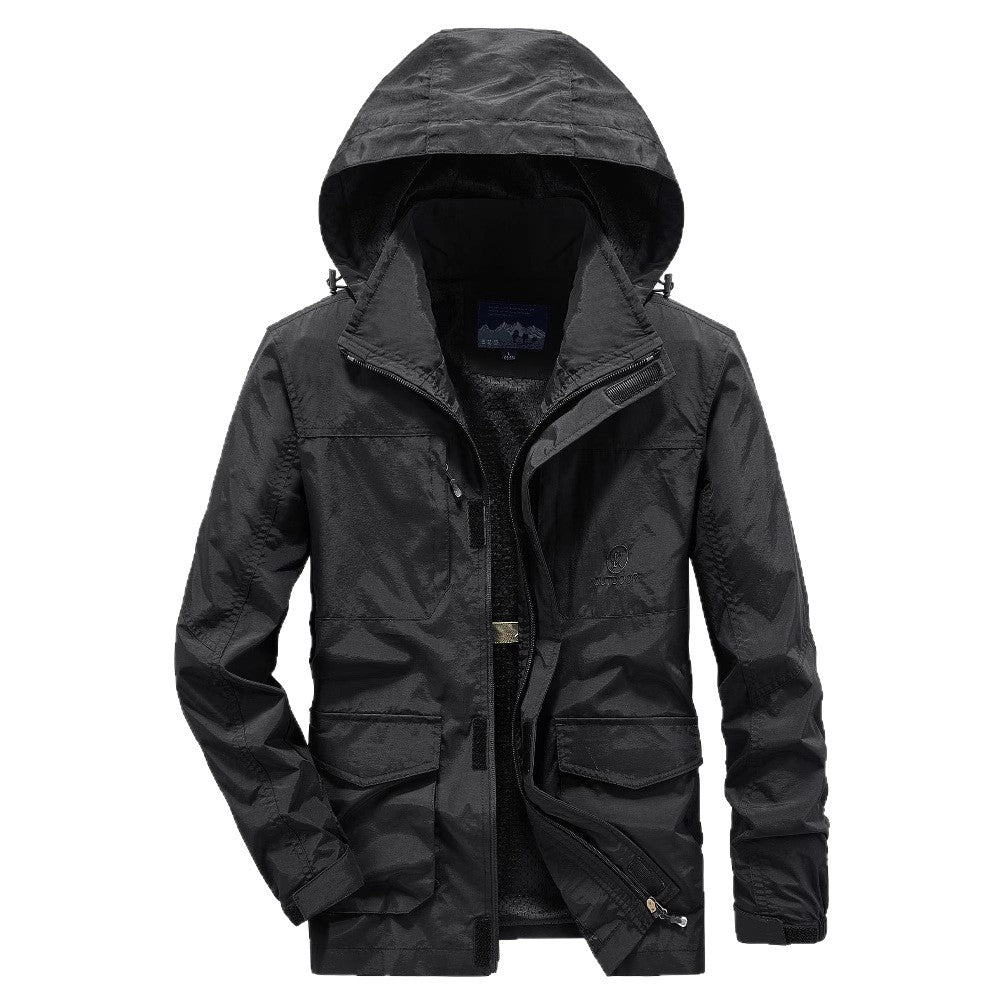 Herren Robuste Wetterjacke mit praktischen Taschen Echo Archiv