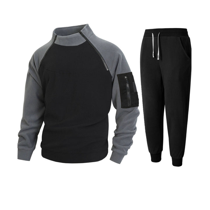 Herren Sportliches Oberteil mit funktionalem Reißverschluss und komfortabler Jogginghose Echoarchiv