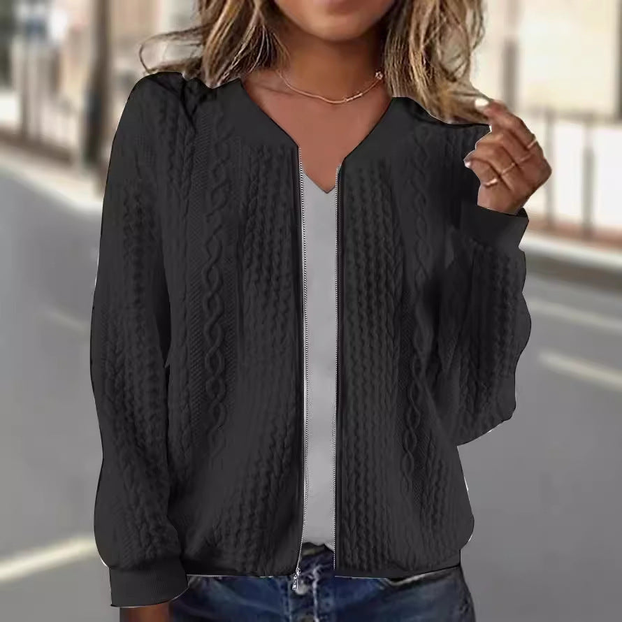 Damen Strickjacke mit Echoarchivrnem Kabelstrickmuster und eleganter Schnittführung Echoarchiv