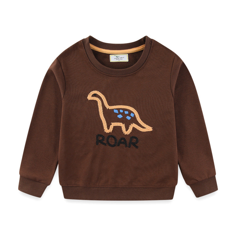 Jungen Sweatshirt mit lebhaftem Dinosaurier-Stickdesign Echo Archiv