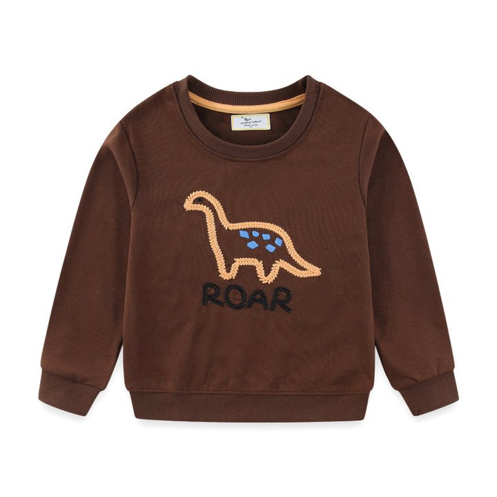 Jungen Sweatshirt mit lebhaftem Dinosaurier-Stickdesign Echo Archiv