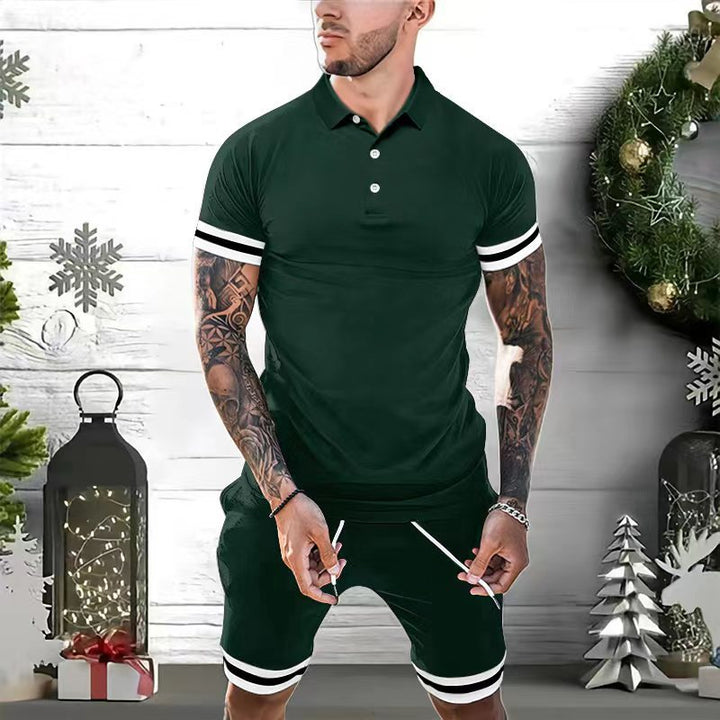 Herren Sportliches Poloshirt und Shorts-Set Echoarchiv