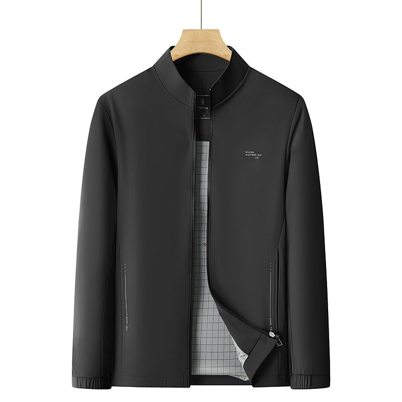 Herren Urbaner Stehkragen-Blouson mit minimalistischer Softshell-Optik Echoarchiv