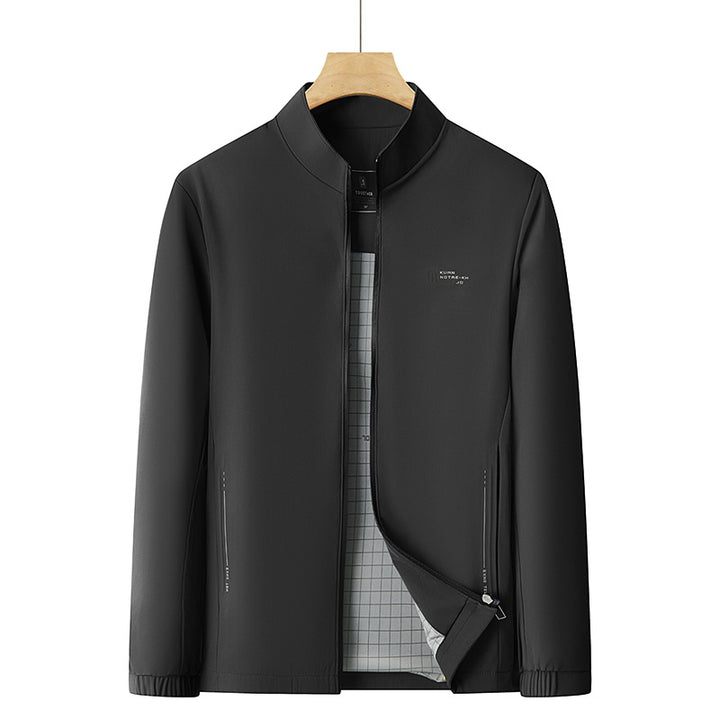 Herren Urbaner Stehkragen-Blouson mit minimalistischer Softshell-Optik Echoarchiv